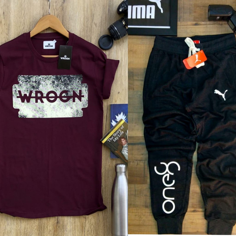 Branded Tshirt + Track Pant combo