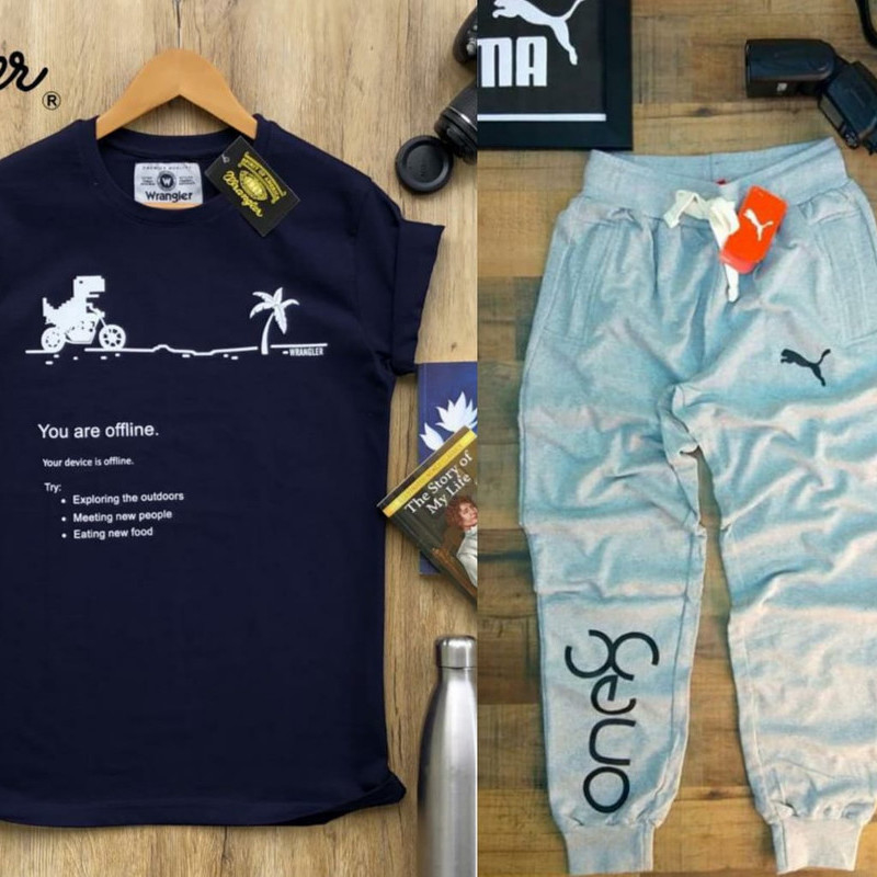Branded Tshirt + Track Pant combo