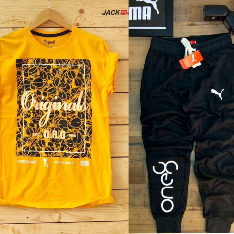 Branded Tshirt + Track Pant combo