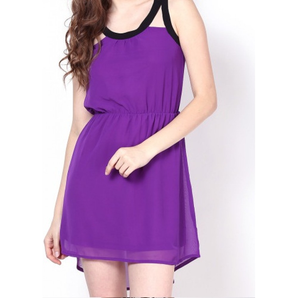 La Facon-purple-high-low-dress