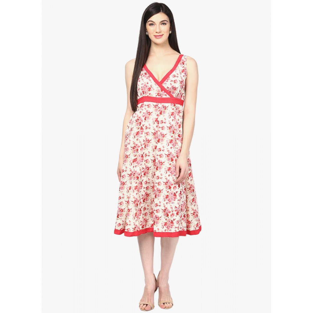 Lafacon-Off-White-Printed-Skater-Dress