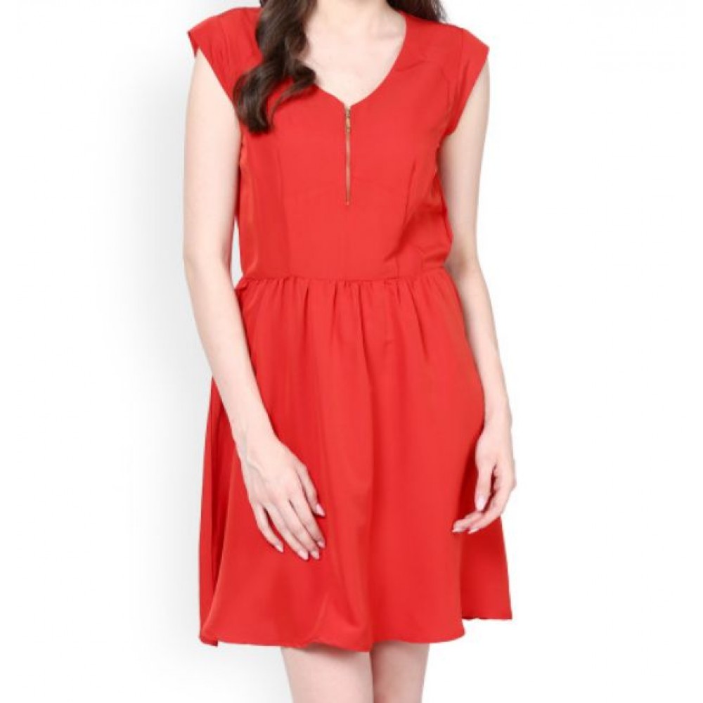 La Facon-red-fit--flare-dress
