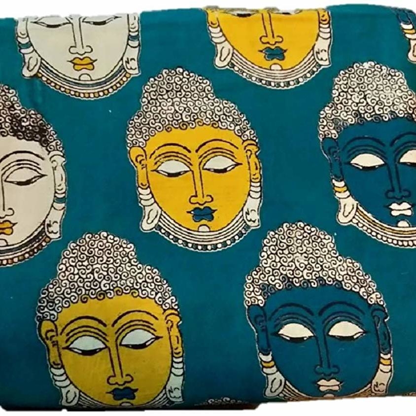 LAFacon Paper Silk Embroidered Mirror Work Fabric
