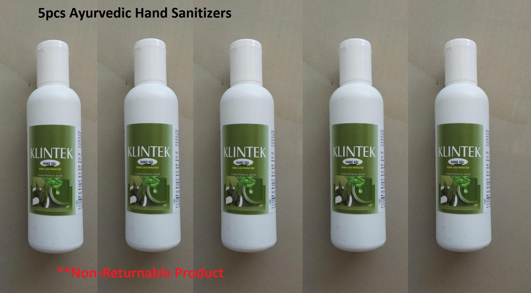 Sanitizer- 100 ml Ayurvedic Hand Sanitizers Pack of 5
