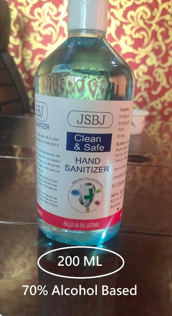 Sanitizer - 70 Alcohol Based Hand Sanitizer Gel 200 ml, 70 Alcohol