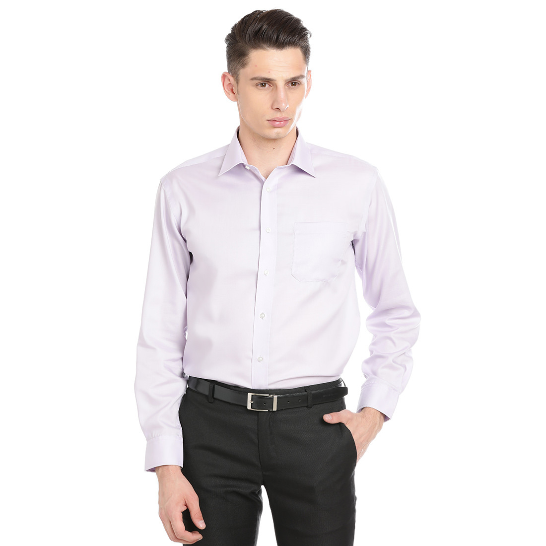 Paradigm Light Purple Color Formal Pure Cotton Non-Iron Shirt