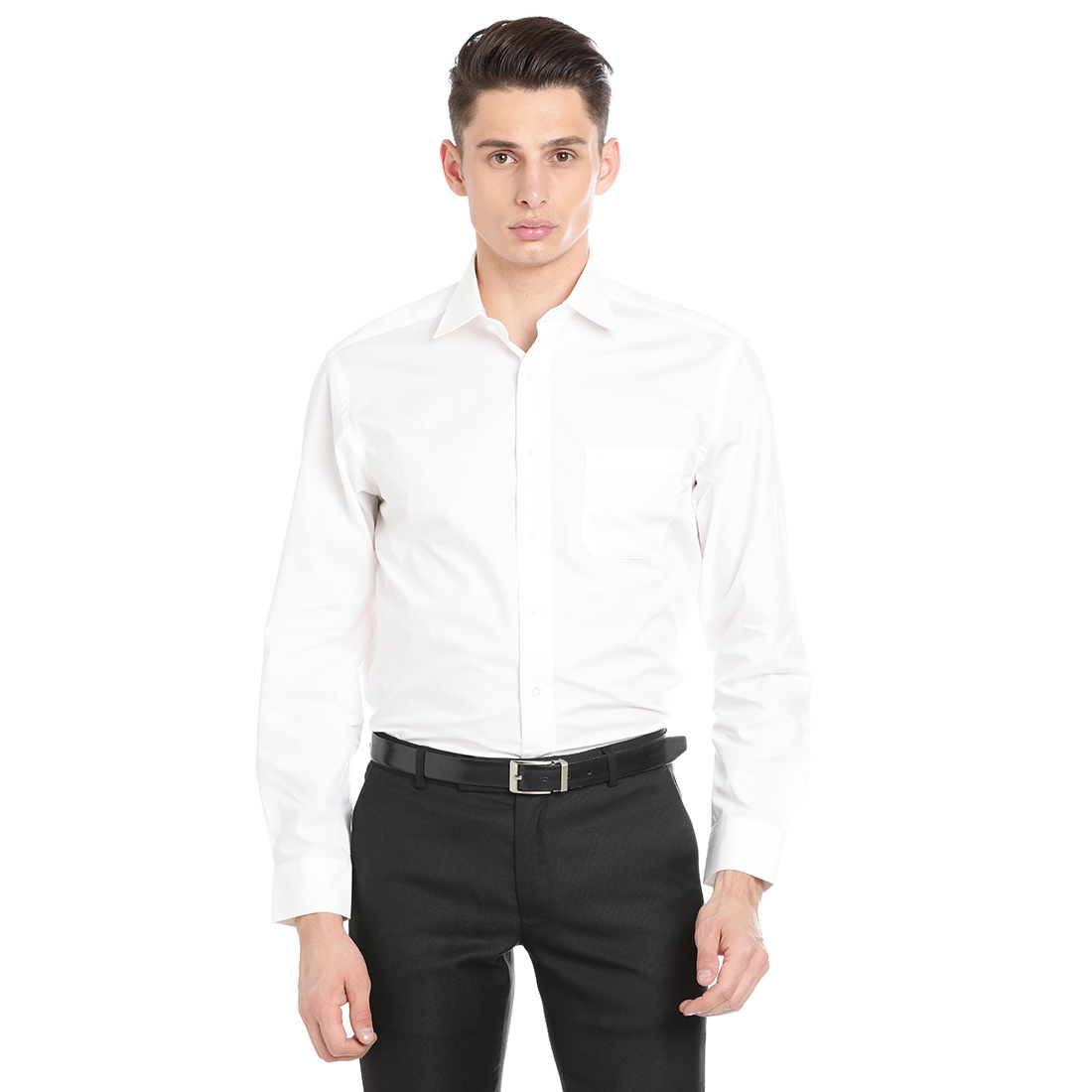 Paradigm White Color Formal Pure Cotton Non-Iron Shirt