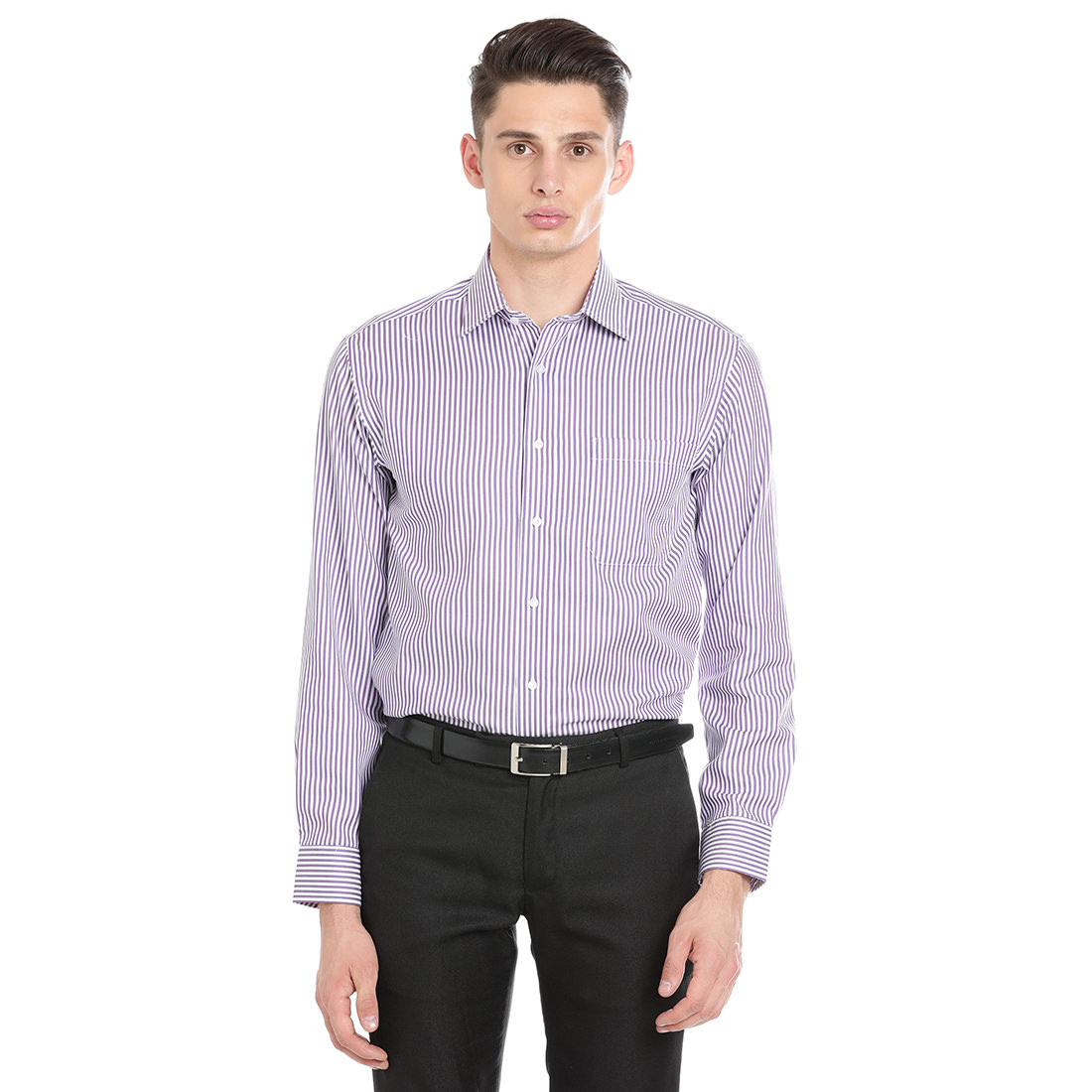 Paradigm Purple Color Formal Pure Cotton Non-Iron Shirt