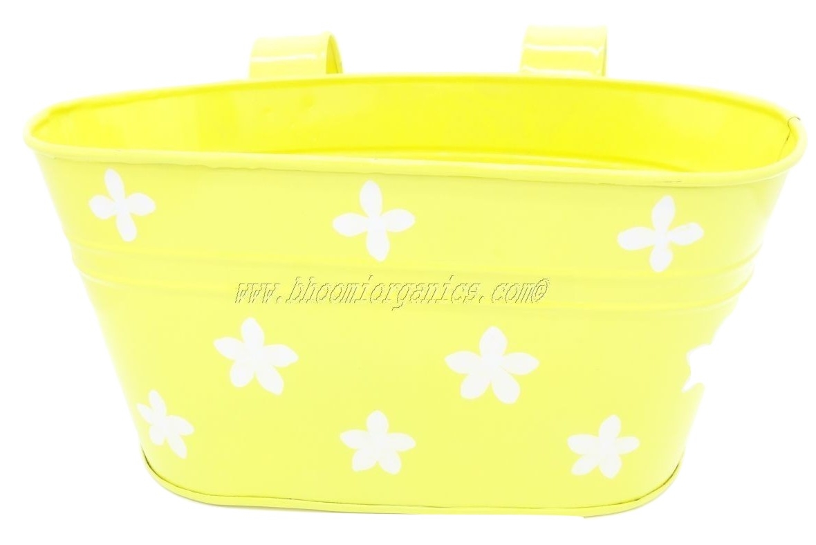 Yellow oval with flower dots