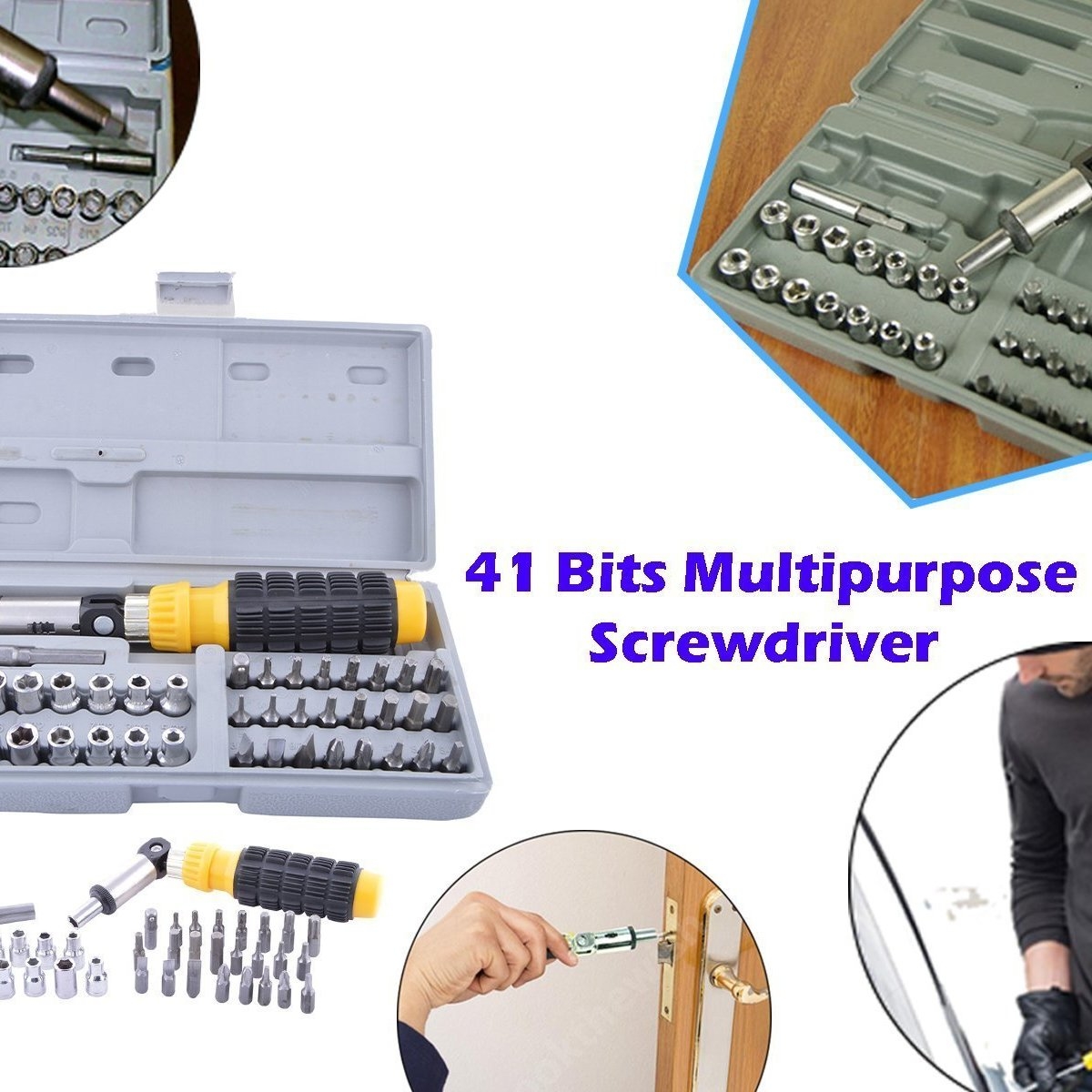 Socket and Screwdriver Tool Kit Accessories 41 pcs